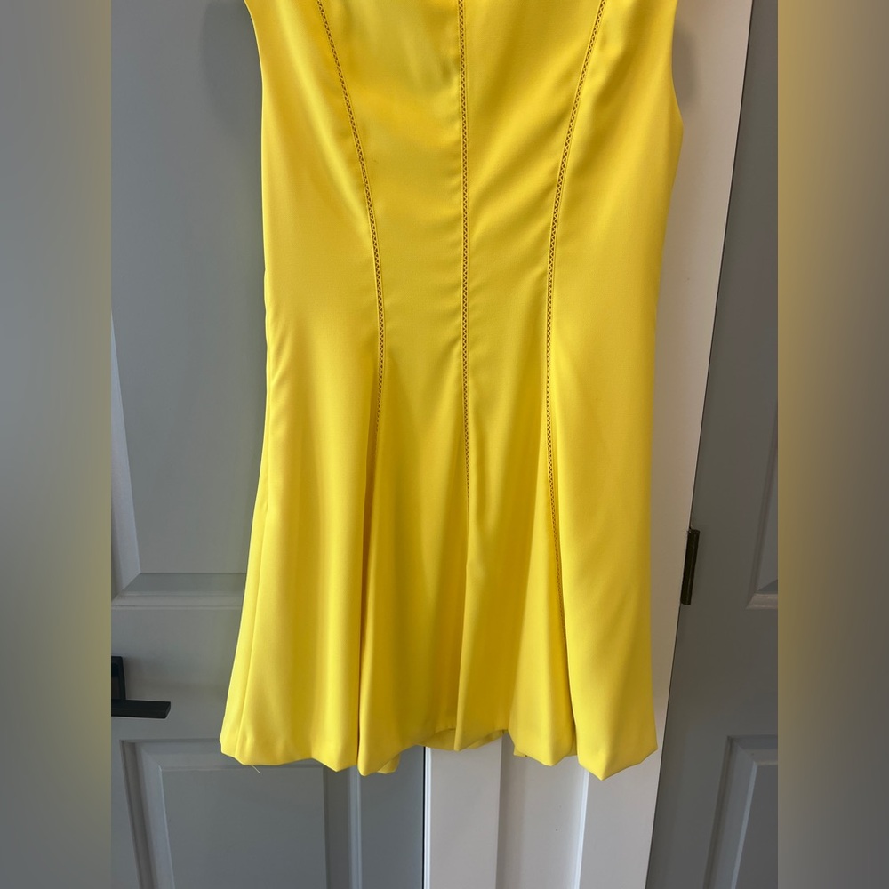 Beautiful Ted Baker Dress Vibrant Yellow Women’s UK 12 - Picture 5 of 16